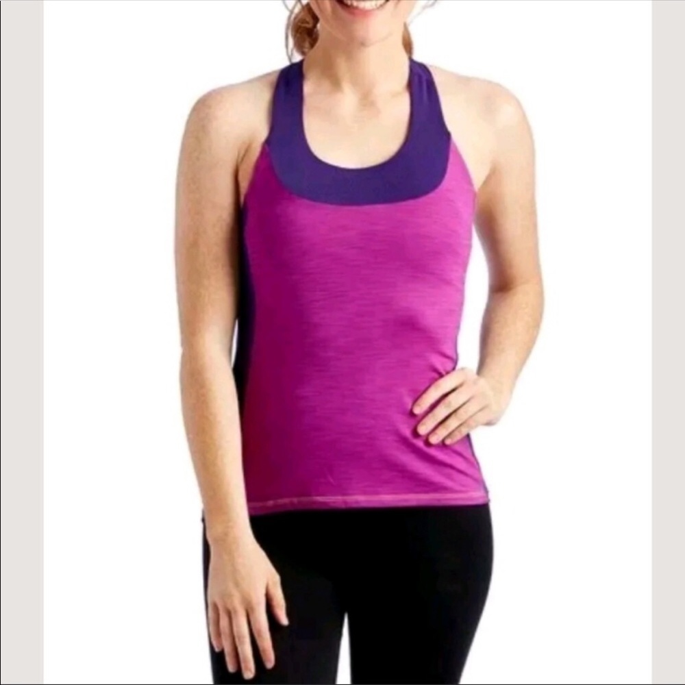 MOXIE Cycling Racerback Spin Purple Athletic Bike Top Size Small